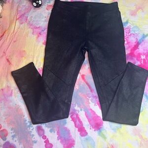 Free People Shiny Black Leggings